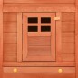 vidaXL Conejera de exterior con corredor madera maciza abeto marrón vidaXL Conejera de exterior con corredor madera maciza abeto marrón