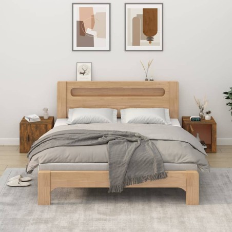 vidaXL Mesitas de noche 2 unidades color roble ahumado 50x39x47 cm