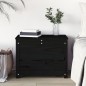 vidaXL Caja de almacenaje madera maciza de pino negro 60x32x45,5 cm vidaXL Caja de almacenaje madera maciza de pino negro 60x32x45,5 cm