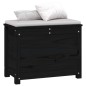 vidaXL Caja de almacenaje madera maciza de pino negro 60x32x45,5 cm vidaXL Caja de almacenaje madera maciza de pino negro 60x32x45,5 cm