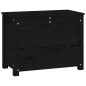 vidaXL Caja de almacenaje madera maciza de pino negro 60x32x45,5 cm vidaXL Caja de almacenaje madera maciza de pino negro 60x32x45,5 cm