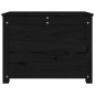 vidaXL Caja de almacenaje madera maciza de pino negro 60x32x45,5 cm vidaXL Caja de almacenaje madera maciza de pino negro 60x32x45,5 cm