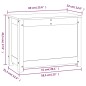 vidaXL Caja de almacenaje madera maciza de pino negro 60x32x45,5 cm vidaXL Caja de almacenaje madera maciza de pino negro 60x32x45,5 cm