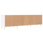 vidaXL Mueble de TV madera contrachapada blanco 150x30x44,5 cm