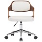 vidaXL Sillas de comedor giratorias 6 uds madera curvada cuero blanco vidaXL Sillas de comedor giratorias 6 uds madera curvada cuero blanco
