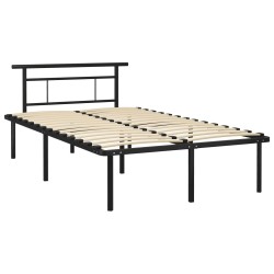 vidaXL Estructura de cama de metal negro 120x200 cm