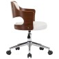 vidaXL Sillas de comedor giratorias 6 uds madera curvada cuero blanco vidaXL Sillas de comedor giratorias 6 uds madera curvada cuero blanco