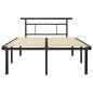 vidaXL Estructura de cama de metal negro 120x200 cm