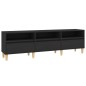 vidaXL Mueble de TV madera contrachapada negro 150x30x44,5 cm vidaXL Mueble de TV madera contrachapada negro 150x30x44,5 cm