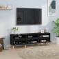 vidaXL Mueble de TV madera contrachapada negro 150x30x44,5 cm vidaXL Mueble de TV madera contrachapada negro 150x30x44,5 cm