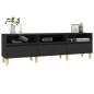 vidaXL Mueble de TV madera contrachapada negro 150x30x44,5 cm vidaXL Mueble de TV madera contrachapada negro 150x30x44,5 cm