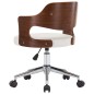 vidaXL Sillas de comedor giratorias 6 uds madera curvada cuero blanco vidaXL Sillas de comedor giratorias 6 uds madera curvada cuero blanco
