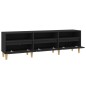vidaXL Mueble de TV madera contrachapada negro 150x30x44,5 cm vidaXL Mueble de TV madera contrachapada negro 150x30x44,5 cm