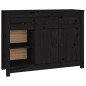 vidaXL Aparador de madera maciza de pino negro 100x35x74 cm vidaXL Aparador de madera maciza de pino negro 100x35x74 cm