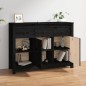 vidaXL Aparador de madera maciza de pino negro 100x35x74 cm vidaXL Aparador de madera maciza de pino negro 100x35x74 cm