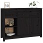 vidaXL Aparador de madera maciza de pino negro 100x35x74 cm vidaXL Aparador de madera maciza de pino negro 100x35x74 cm