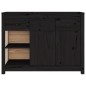 vidaXL Aparador de madera maciza de pino negro 100x35x74 cm vidaXL Aparador de madera maciza de pino negro 100x35x74 cm