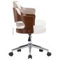 vidaXL Sillas de comedor giratorias 6 uds madera curvada cuero blanco vidaXL Sillas de comedor giratorias 6 uds madera curvada cuero blanco