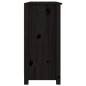 vidaXL Aparador de madera maciza de pino negro 100x35x74 cm vidaXL Aparador de madera maciza de pino negro 100x35x74 cm