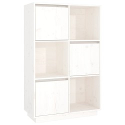 vidaXL Aparador alto de madera maciza de pino blanco 74x35x117 cm