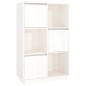 vidaXL Aparador alto de madera maciza de pino blanco 74x35x117 cm