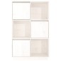 vidaXL Aparador alto de madera maciza de pino blanco 74x35x117 cm