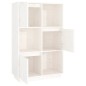 vidaXL Aparador alto de madera maciza de pino blanco 74x35x117 cm