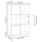 vidaXL Aparador alto de madera maciza de pino blanco 74x35x117 cm