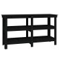 vidaXL Banco de trabajo de madera maciza de pino negro 142,5x50x80 cm vidaXL Banco de trabajo de madera maciza de pino negro 142,5x50x80 cm