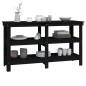 vidaXL Banco de trabajo de madera maciza de pino negro 142,5x50x80 cm vidaXL Banco de trabajo de madera maciza de pino negro 142,5x50x80 cm