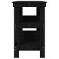 vidaXL Banco de trabajo de madera maciza de pino negro 142,5x50x80 cm vidaXL Banco de trabajo de madera maciza de pino negro 142,5x50x80 cm
