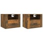 vidaXL Mesitas de noche de pared 2 uds roble ahumado 50x36x40 cm vidaXL Mesitas de noche de pared 2 uds roble ahumado 50x36x40 cm
