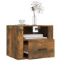 vidaXL Mesitas de noche de pared 2 uds roble ahumado 50x36x40 cm vidaXL Mesitas de noche de pared 2 uds roble ahumado 50x36x40 cm