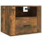 vidaXL Mesitas de noche de pared 2 uds roble ahumado 50x36x40 cm vidaXL Mesitas de noche de pared 2 uds roble ahumado 50x36x40 cm