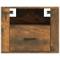 vidaXL Mesitas de noche de pared 2 uds roble ahumado 50x36x40 cm vidaXL Mesitas de noche de pared 2 uds roble ahumado 50x36x40 cm