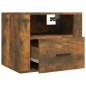 vidaXL Mesitas de noche de pared 2 uds roble ahumado 50x36x40 cm vidaXL Mesitas de noche de pared 2 uds roble ahumado 50x36x40 cm