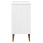 vidaXL Mesita de noche MOLDE madera maciza pino blanca 76,5x40x80 cm