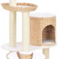 vidaXL Rascador para gatos de hierba marina con poste de sisal 
