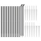 vidaXL Cerca de alambre con pinchos de anclaje gris antracita 1x25 m vidaXL Cerca de alambre con pinchos de anclaje gris antracita 1x25 m