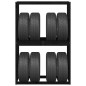 vidaXL Soporte neumáticos madera maciza de pino negro 120x40x180 cm vidaXL Soporte neumáticos madera maciza de pino negro 120x40x180 cm