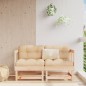 vidaXL Sofás esquineros con cojines 2 uds madera maciza de pino vidaXL Sofás esquineros con cojines 2 uds madera maciza de pino