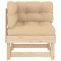 vidaXL Sofás esquineros con cojines 2 uds madera maciza de pino vidaXL Sofás esquineros con cojines 2 uds madera maciza de pino