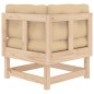 vidaXL Sofás esquineros con cojines 2 uds madera maciza de pino vidaXL Sofás esquineros con cojines 2 uds madera maciza de pino