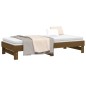 vidaXL Sofá cama extraíble madera maciza de pino marrón 2x(90x200) cm vidaXL Sofá cama extraíble madera maciza de pino marrón 2x(90x200) cm