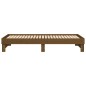 vidaXL Sofá cama extraíble madera maciza de pino marrón 2x(90x200) cm vidaXL Sofá cama extraíble madera maciza de pino marrón 2x(90x200) cm