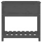 vidaXL Jardinera con estante madera maciza pino gris 82,5x34,5x81 cm