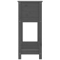 vidaXL Jardinera con estante madera maciza pino gris 82,5x34,5x81 cm
