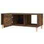 vidaXL Mesa de centro madera contrachapada roble ahumado 102x50x40 cm vidaXL Mesa de centro madera contrachapada roble ahumado 102x50x40 cm
