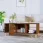 vidaXL Mesa de centro madera contrachapada roble ahumado 102x50x40 cm vidaXL Mesa de centro madera contrachapada roble ahumado 102x50x40 cm