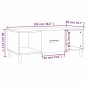 vidaXL Mesa de centro madera contrachapada roble ahumado 102x50x40 cm vidaXL Mesa de centro madera contrachapada roble ahumado 102x50x40 cm